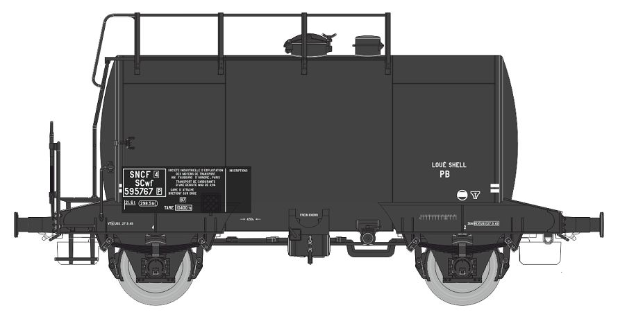 REE WBE-003 tank-wagon loué SHELL