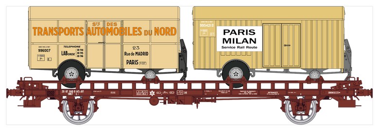 REE - Coffret 3 WAGONS TREMIES Type I Uas ep. IV SNCF réf. WB