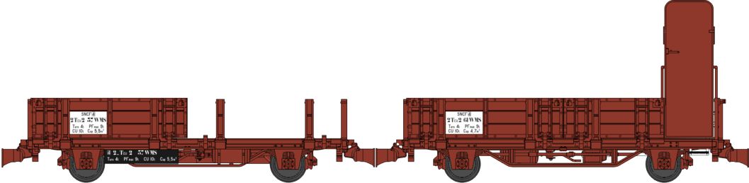 REE - Wagonnets de Draisine WB-486