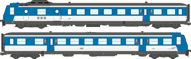 Rame RGP 1 modernisée X 2733 bleue et blanc